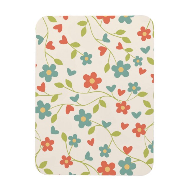 Cute Spring Flowers Magnet (Vertical)