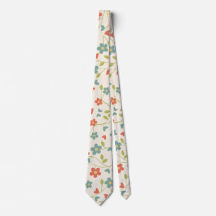 Cute Spring Flowers Neck Tie