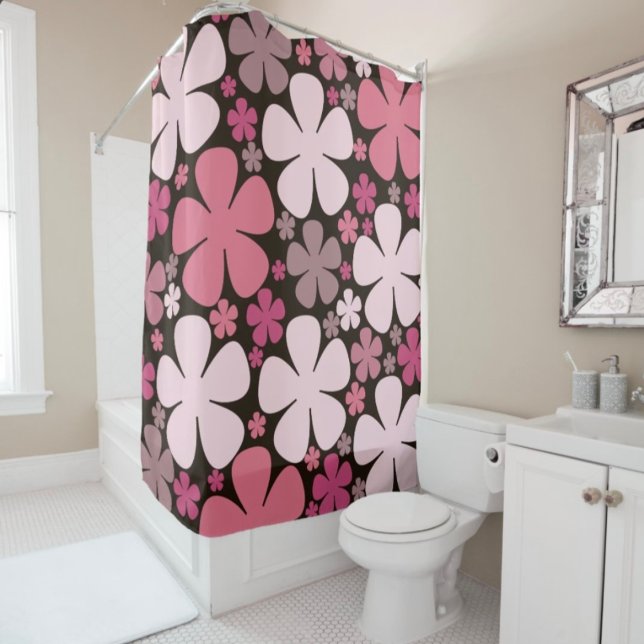 Cute spring flowers patterns shower curtain (Creator Uploaded)