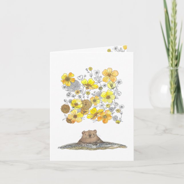 Cute Spring Flowers Thank You Card (Front)