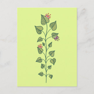 Cute Spring Green Plant Kids Postcard