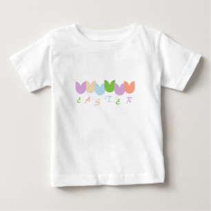 Cute Spring Tulips, 6-Letter Names Personalisation Baby T-Shirt
