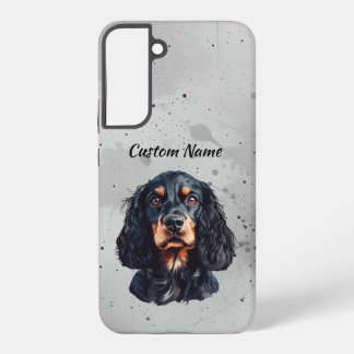 Cute Springer Spaniel  Dog Pet Custom Name Samsung Galaxy Case