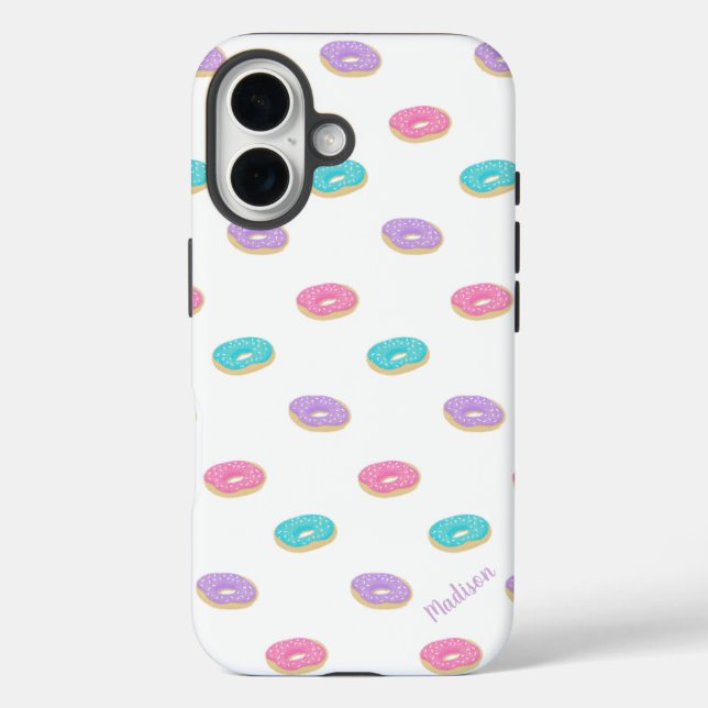 Cute Sprinkle Doughnuts Pattern Personalised Case-Mate iPhone Case (Back)