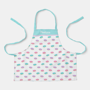 Cute Sprinkle Doughnuts Pattern Personalised Kids Apron