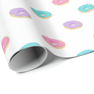 Cute Sprinkle Doughnuts Pattern Wrapping Paper