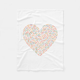 Cute Sprinkle Heart   Baby Sprinkle Fleece Blanket