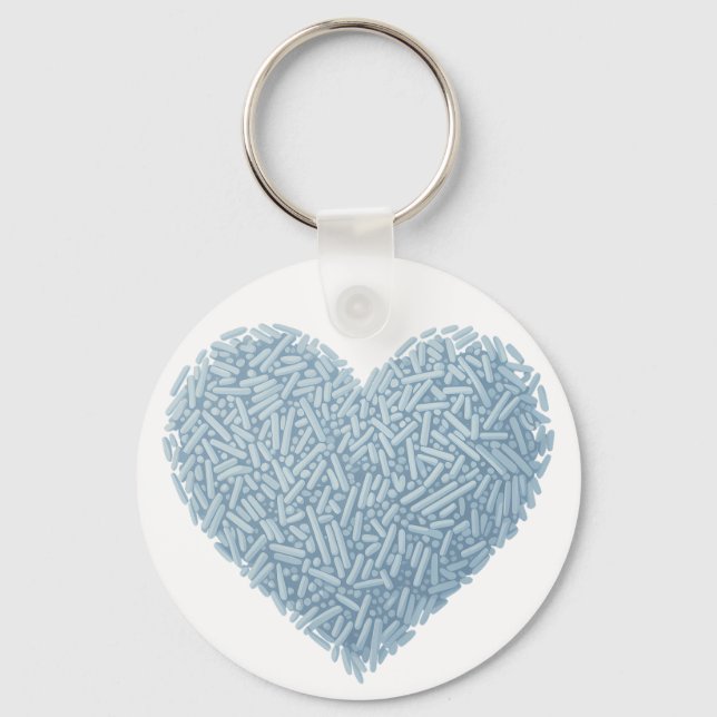 Cute Sprinkle Heart | Baby Sprinkle Key Ring (Front)