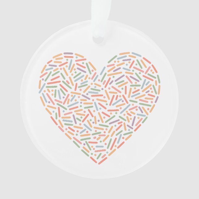 Cute Sprinkle Heart | Baby Sprinkle Ornament (Front)