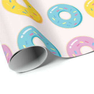Cute Sprinkled Donuts Wrapping Paper