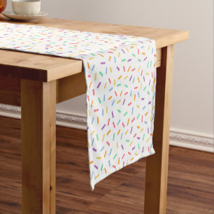 Cute sprinkles party tiled table runner
