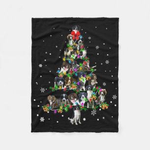 Cute Sprollie Dog Christmas Tree Gift Decor Xmas T Fleece Blanket