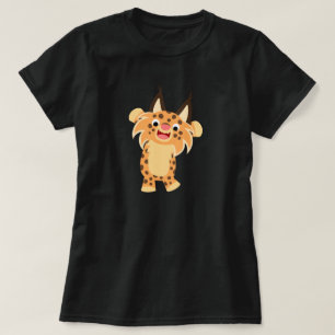 Cute Spunky Cartoon Bobcat Women T-Shirt