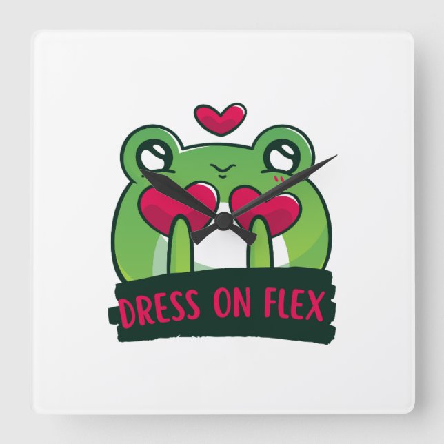 Cute Square Wall Clock (Front)