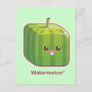 Cute Square Watermelon Postcard