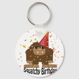 Cute Squatchy Birthday Bigfoot Key Ring