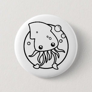 Cute Squid Button
