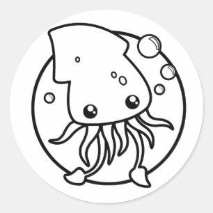 Cute Squid Sticker