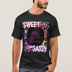 Cute Squirrel 90s Nostalgia Rainbow Leopard Print  T-Shirt