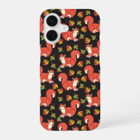 Cute Squirrel and Autumn Leaf Pattern