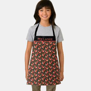 Cute Squirrel and Autumn Leaf Pattern Personalised Apron