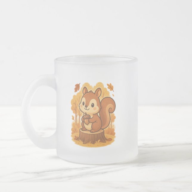Cute Squirrel and Laptop Coffee Mug (Left)