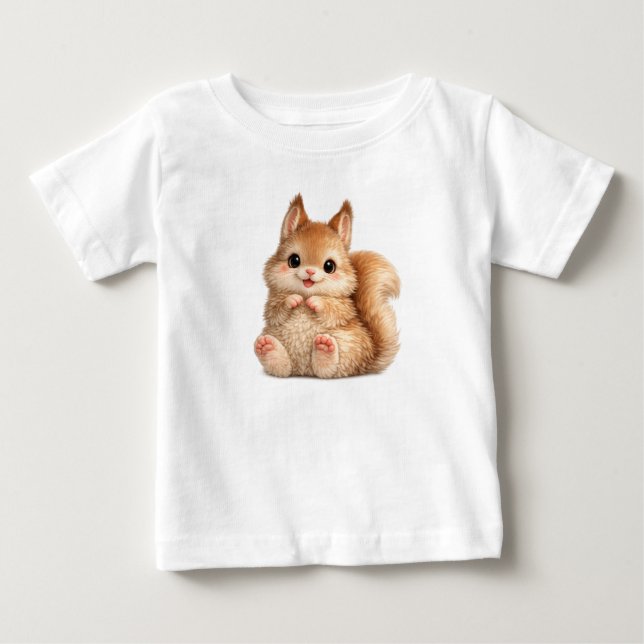 Cute Squirrel Baby Fine Jersey Tee Gift for Babies (Front)