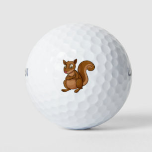 Cute squirrel cartoon golf balls