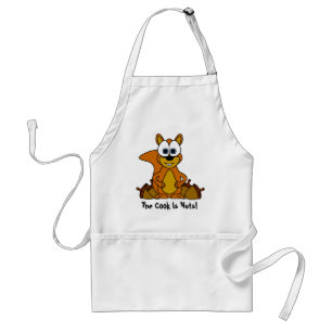 Cute Squirrel Cartoon Standard Apron