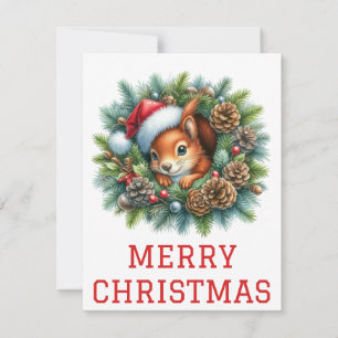 Cute Squirrel Christmas Card