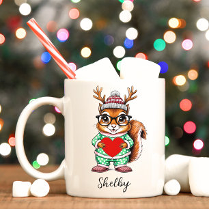 Cute Squirrel Christmas Custom Holiday Mug
