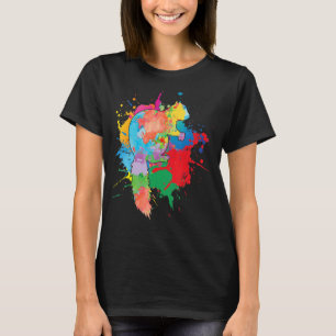 Cute Squirrel Colourful Pop Art Colour Splash Anim T-Shirt