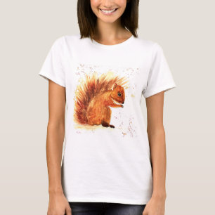 Cute squirrel forest woodland animal watercolor T-Shirt