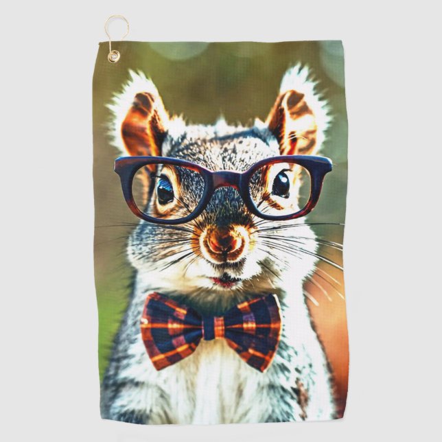 Cute Squirrel Golf Towel (Front)