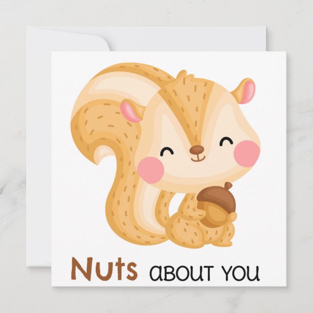 Cute Squirrel Holiday Card (Front)