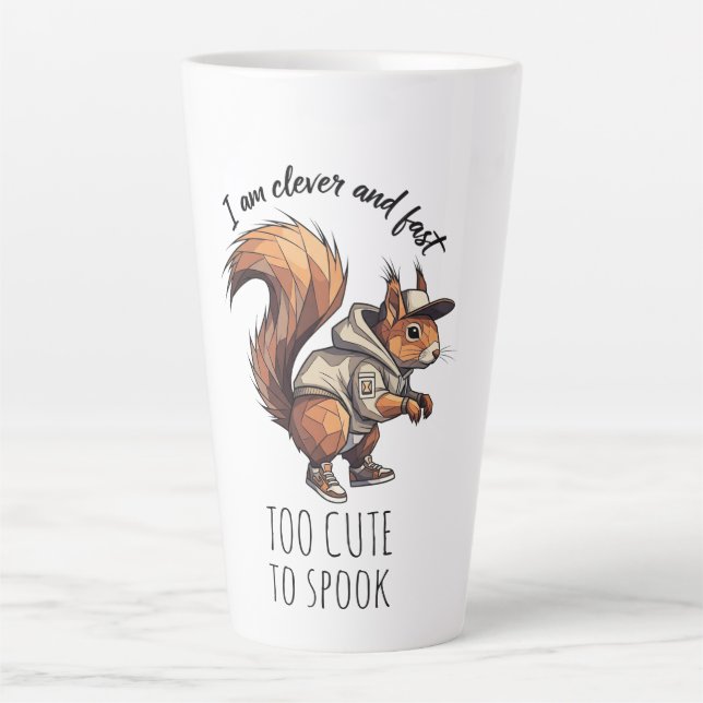 Cute Squirrel Illustration | Customisable Coffee M Latte Mug (Front)