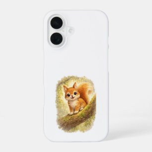 Cute Squirrel iPhone 16 Case Kawaii Forest