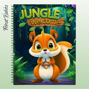 Cute Squirrel Jungle Welcome Woodland Wildlife 🐿 Notebook