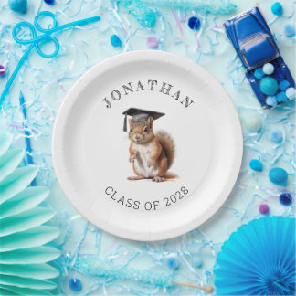  Cute Squirrel Kindergarten Graduation Party  Paper Plate