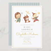 Cute Squirrel , lion and monkey Baby Shower