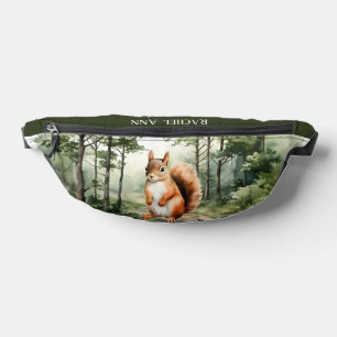 Cute squirrel lovers add name bum bags