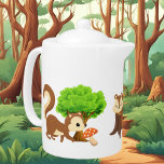cute squirrel lovers animal<br><div class="desc">cute squirrel lovers animal teapot</div>