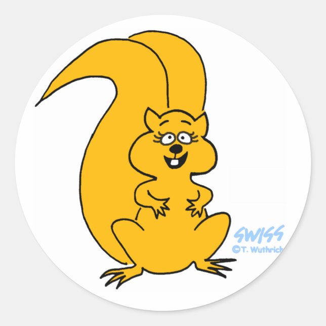 Cute Squirrel Lovers Squirrel Cartoon Stickers (Front)