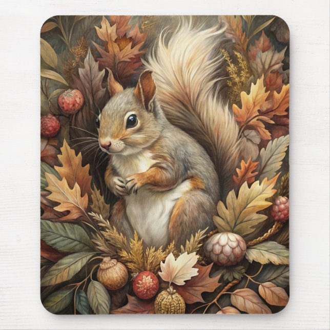 Cute Squirrel Mouse Mat (Front)