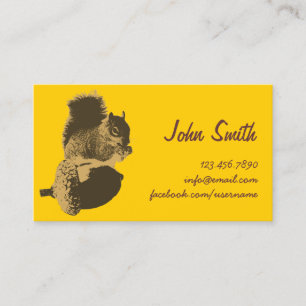 Cute Squirrel & Oak Nut Creative Profile Card