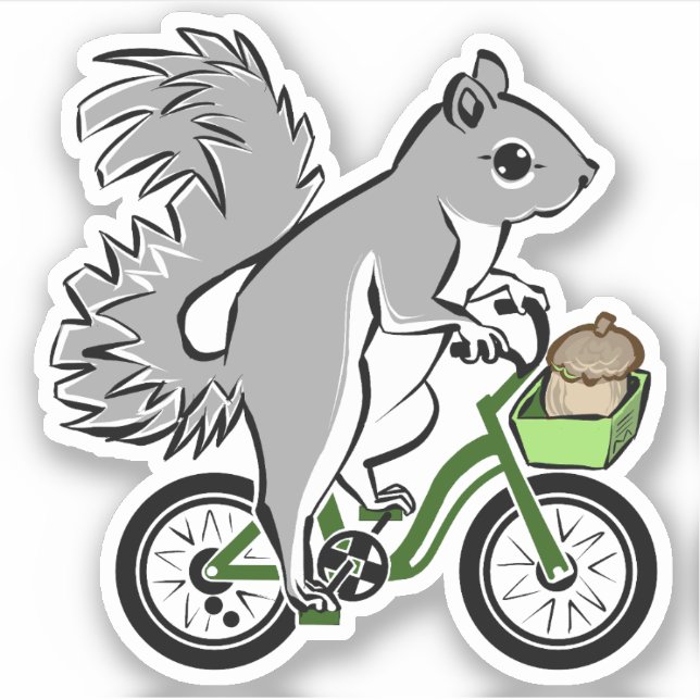 Cute Squirrel On Bicycle (Front)