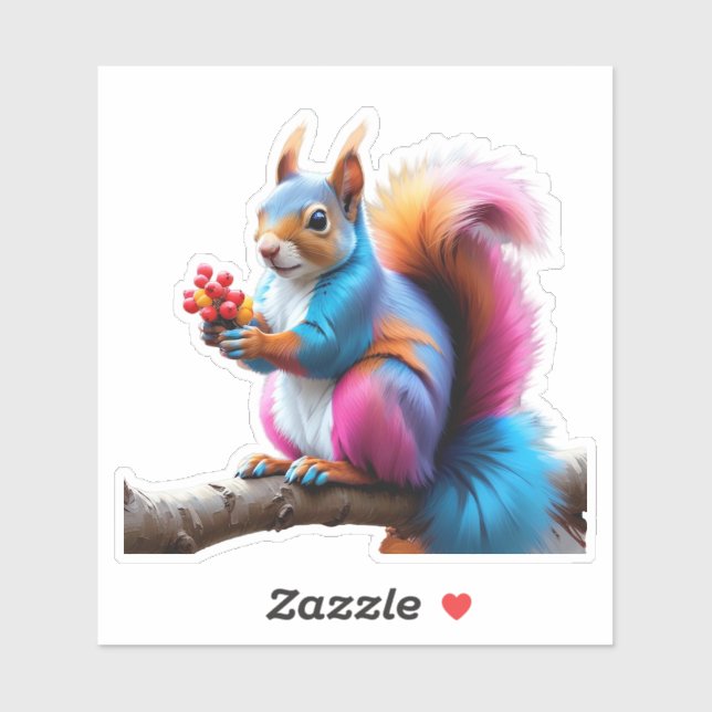 Cute Squirrel On The Branch-19274 (Sheet)