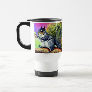 Cute Squirrel on the Branch-47563 Travel Mug