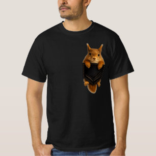 Cute Squirrel Pocket Funny Gifts for Men Women T-Shirt