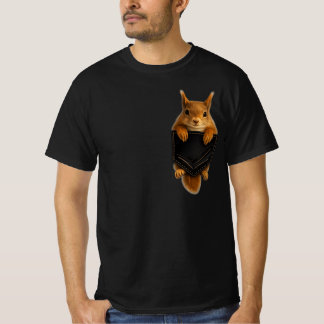 Cute Squirrel Pocket Funny Gifts for Men Women T-Shirt